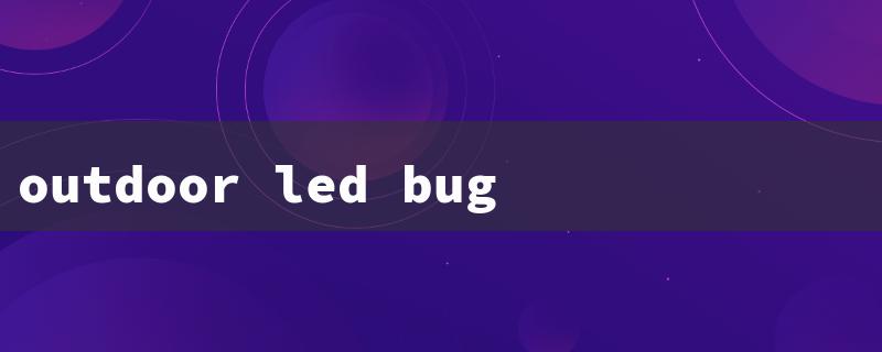 outdoor led bug lights（Yellow LED Bug Lights）