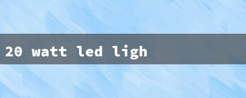 20 watt led light（20W LED Light Price）