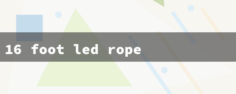 16 foot led rope light（16ft LED Rope Light）